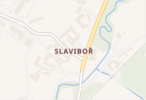 Slaviboř v obci Černíč - mapa části obce