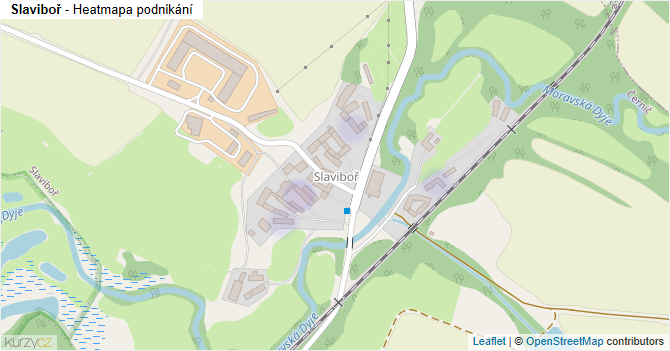 Slaviboř - mapa podnikání