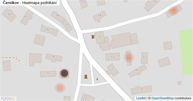 Černíkov - mapa podnikání