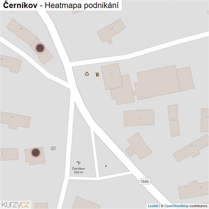 Mapa Černíkov - Firmy v obci.