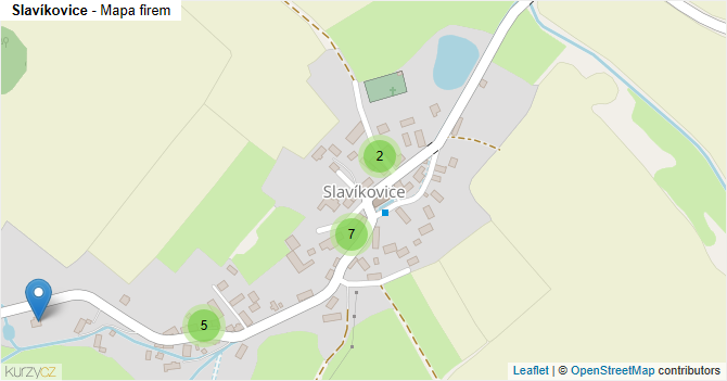 Slavíkovice - mapa firem