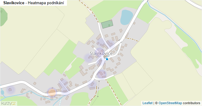 Slavíkovice - mapa podnikání