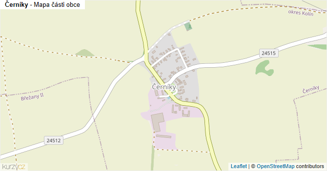 Černíky - mapa části obce