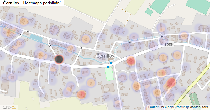 Černilov - mapa podnikání