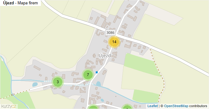 Újezd - mapa firem