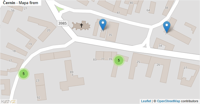 Černín - mapa firem