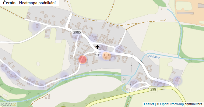 Černín - mapa podnikání