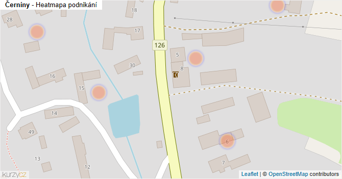 Černíny - mapa podnikání