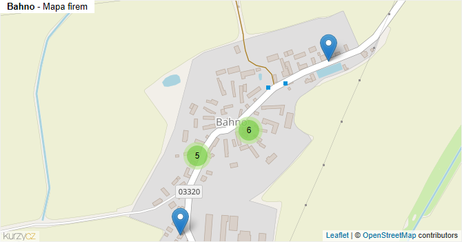 Bahno - mapa firem