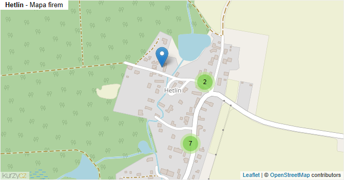 Hetlín - mapa firem
