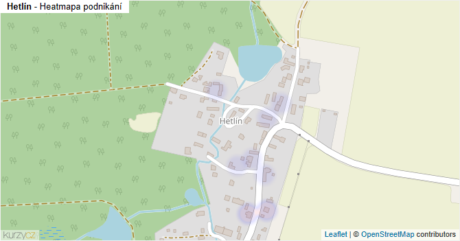 Hetlín - mapa podnikání