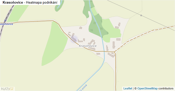 Krasoňovice - mapa podnikání