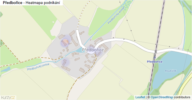 Předbořice - mapa podnikání