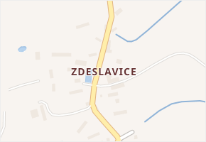 Zdeslavice v obci Černíny - mapa části obce