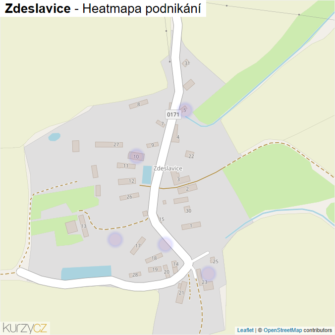 Mapa Zdeslavice - Firmy v části obce.