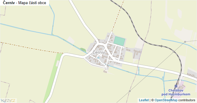 Černiv - mapa části obce