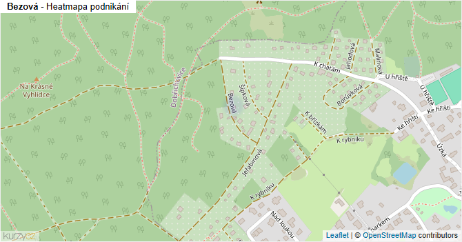 Bezová - mapa podnikání
