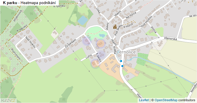 K parku - mapa podnikání