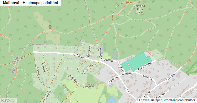 Malinová - mapa podnikání