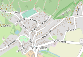 Na Hůrce v obci Černolice - mapa ulice