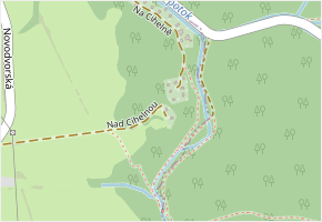 Nad Cihelnou v obci Černolice - mapa ulice