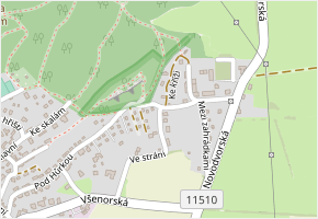 Pod skalami v obci Černolice - mapa ulice