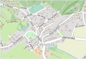 Pod školou v obci Černolice - mapa ulice
