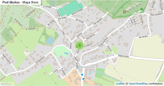 Pod školou - mapa firem