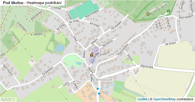 Pod školou - mapa podnikání