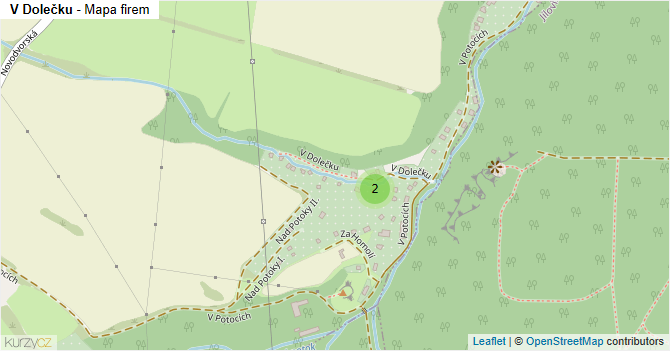 V Dolečku - mapa firem