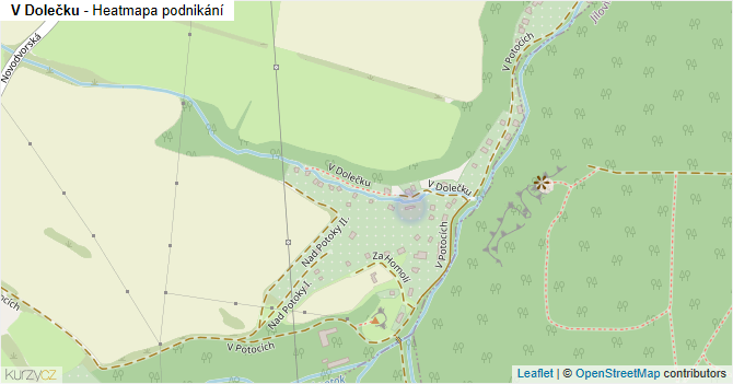 V Dolečku - mapa podnikání
