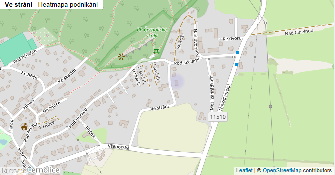 Ve stráni - mapa podnikání