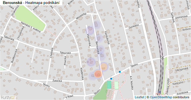 Berounská - mapa podnikání