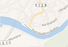 Bezejmenná v obci Černošice - mapa ulice