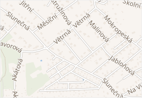 Borůvková v obci Černošice - mapa ulice