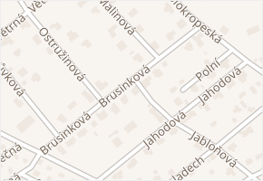 Brusinková v obci Černošice - mapa ulice