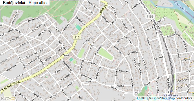 Budějovická - mapa ulice