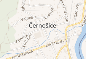Červánková v obci Černošice - mapa ulice