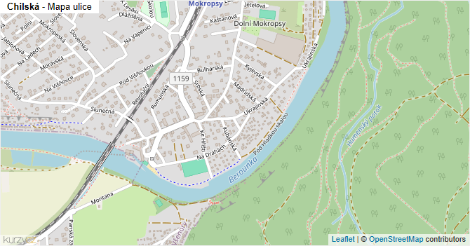 Chilská - mapa ulice