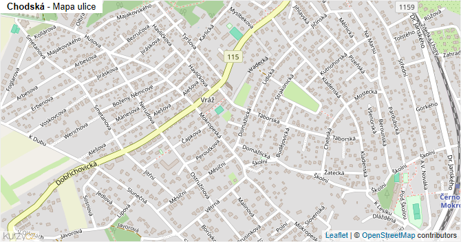 Chodská - mapa ulice