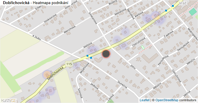 Dobřichovická - mapa podnikání