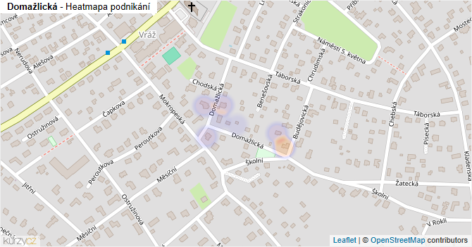 Domažlická - mapa podnikání