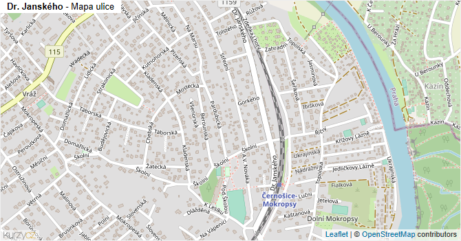 Dr. Janského - mapa ulice