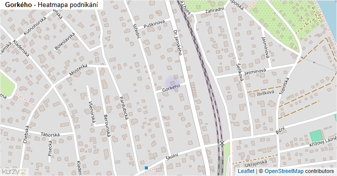 Gorkého - mapa podnikání