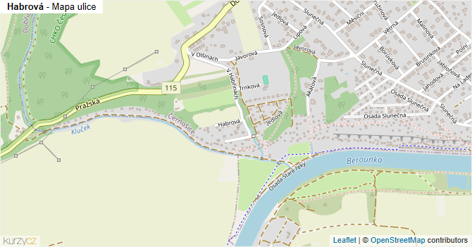 Habrová - mapa ulice