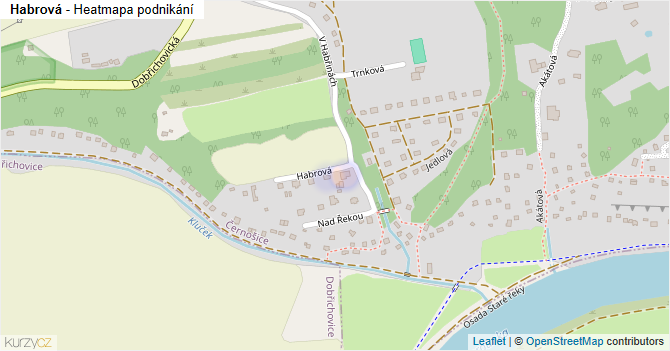 Habrová - mapa podnikání