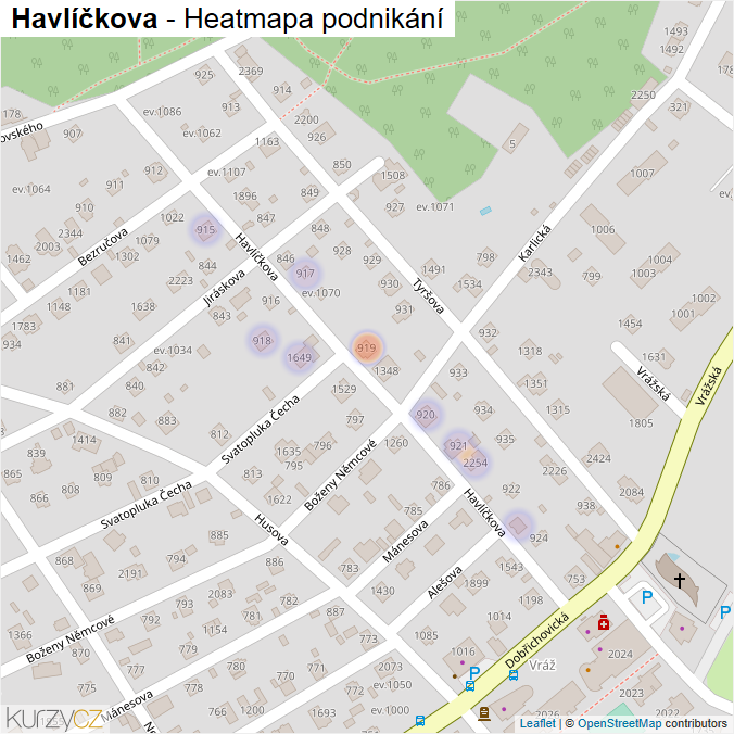 Mapa Havlíčkova - Firmy v ulici.