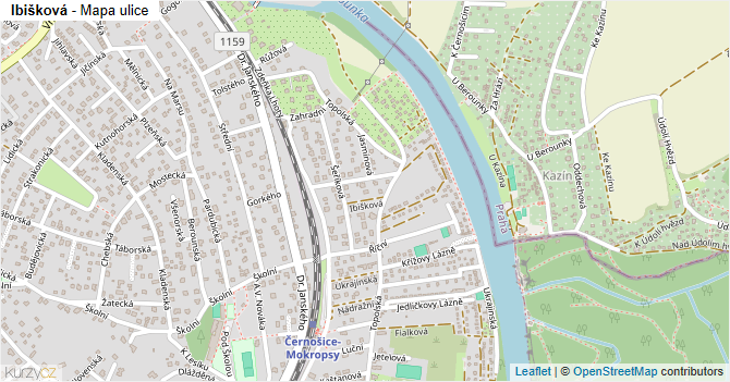 Ibišková - mapa ulice
