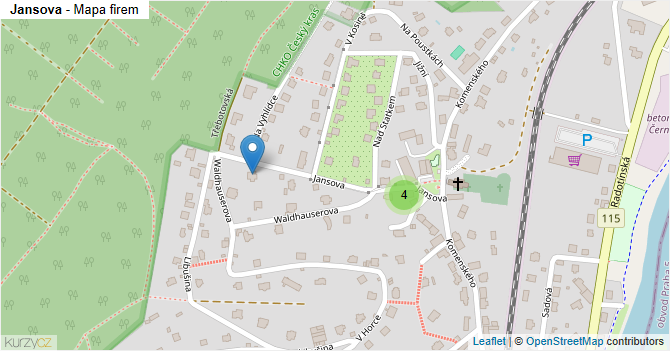 Jansova - mapa firem