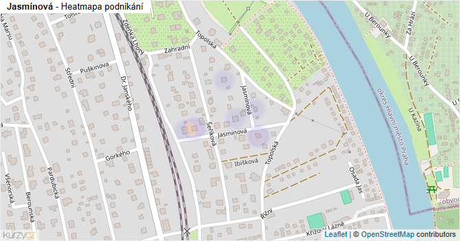 Jasmínová - mapa podnikání